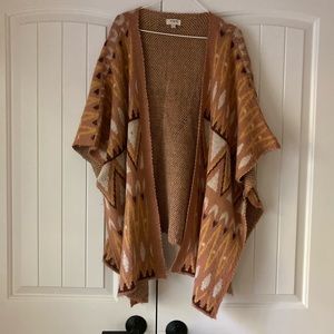 🛑SOLD🛑 Umgee Size  S/M Aztec Tribal Boho Open Front Poncho Cárdigan